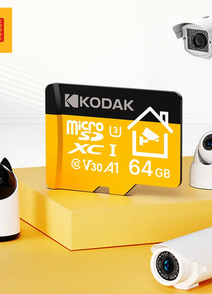 Nuova scheda Micro SD Kodak 32 GB 64 GB 128 GB 256 GB Scheda di memoria per telecamera di sicurezza, DVR, smartphone Scheda TF Scheda Microsd