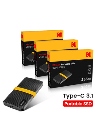 Kodak X200 SSD portatile 1TB 512GB 256GB USB 3.1 Tipo C Disco rigido esterno Gen 2 Disco rigido Unità a stato solido per laptop MacBook