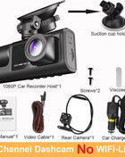 3 Lens Car DVR Camera HD 1080P Inside Vehicle Dash Cam Three Way Front and Rear DVRs Recorder Video Registrator Dash Camcorder - Riparo82