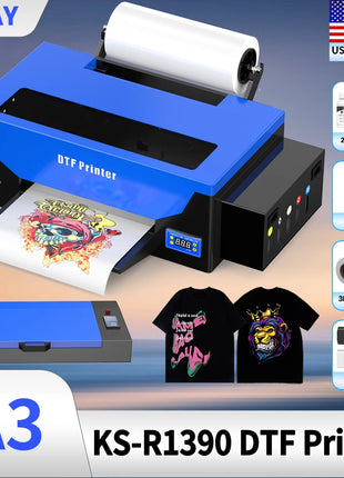 Stampante A3 DTF/Stampante A3 XP600 DTF/Stampante A4 L805 DTF Macchina da stampa per magliette per stampante a trasferimento diretto in legno metallico