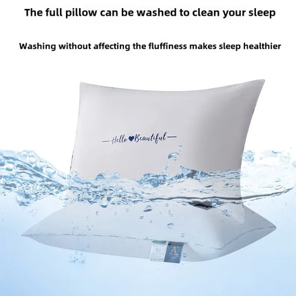 Sleeping Pillows for Bedroom Double Top Bed Stuffed Hotel Five-star Soft Orthopedic Pillow 48*74 Solid Color Extension Cushion