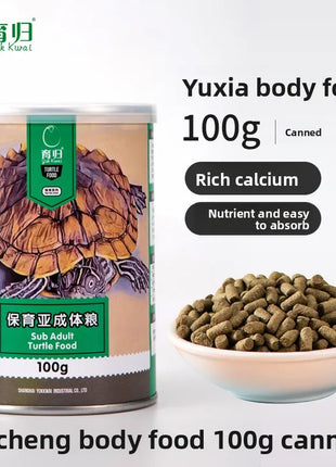 YUR KWAI Sub-Adult Turtle Food - Protein Pellets for Red-Ear Slider/Terrapin/Box Turtle-Shell Hardening Formula with Calcium&D3 - Riparo82