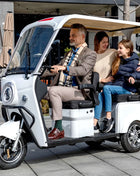 Mini Autobus Elettrico 2-4 Posti con Tetto - Scooter Turistico Doppia Fila - riparo82