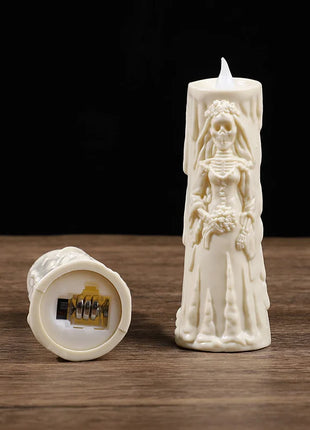 Halloween Horror Ghost Bride Groom LED Candle Electronic Light Halloween Skeleton Lamp Party Decoration Flameless Night Lights - Riparo82