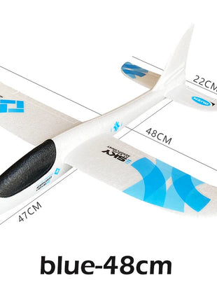 48/99 CENTIMETRI Grande Schiuma Aliante Aereo Lancio A Mano Aerei Giocattolo All'aperto 2 Modalità di Volo Giocattolo Volante per I Bambini Festa di Compleanno favori - riparo82