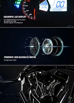 Max Speed 200km/h Discount Price Cheap Electric Motorcycle 2000W-12000W Hub/center Chain Motor Range 90-300km - Riparo82