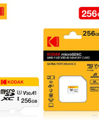 KODAK Micro SD TFcard 256GB 64GB 32GB Scheda di memoria 128GB Classe 10 Scheda SD Microsd 100MB/S UHS-I Scheda A1 per telefono/PC