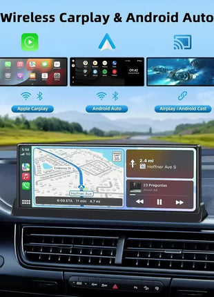 11.3 inch 4K Car DVR Wireless Carplay Android Auto Upgrade 360° Rotating Camera Dash Cam Video Recorder GPS Navigation Dashboard - Riparo82