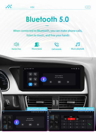 10.25"Carplay Android 13 Auto Car radio For Audi A4 A5 B8 S4 S5 2009-2016 car intelligent system Multimedia GPS Stereo Head Unit - Riparo82