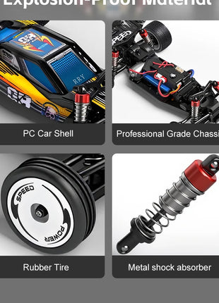 WLtoys 244016 Auto ad alta velocità, proporzionale 1:24, auto RC telecomandate di alta qualità, trazione a due ruote, giocattolo e regalo per ragazzo da corsa