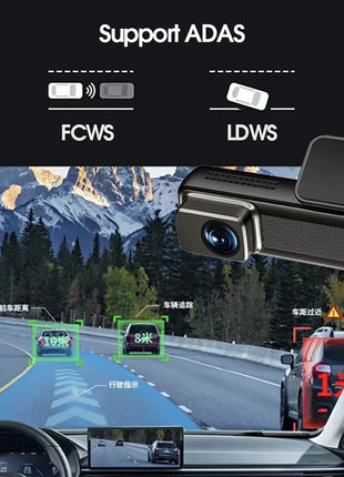 Dashcam Dash Cam Dash Car Camera Full HD Car DVR USB Video Recorder for Android Smart System With Adas WiFi Connect Night Vision - Riparo82