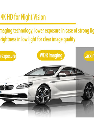 DashCam 4K for car Camera Front and Rear DVR with Reversing Touch Screen 24h Parking G-sensor with 64GB Card - Riparo82