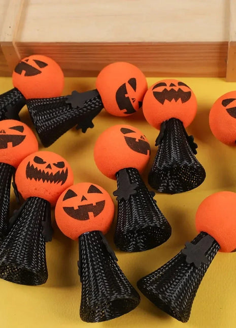 10-20PC Fun Halloween Finger Puppet Gift Pumpkin Jumping Doll Game Toys for Kids Birthday Party Favors Goodie Bag Piniata Filler - Riparo82