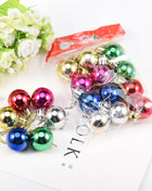 12 pezzi 3 cm palla di Natale ornamento per albero di Natale ciondolo appeso palline glitterate palline decorazione natalizia per la casa regalo di Capodanno - riparo82