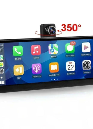 10.26" Carplay Screen Rearview Mirror Dash Cam Android Auto 4K 3840*2160P WIFI BT GPS Navigation Video Recorder Car DVR Camera - Riparo82