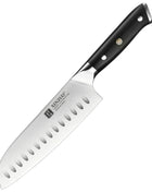 XINZUO Premium Modern 1-8PCS Din 1.4116 Stainless Steel Chef, Santoku, Utility & Paring Knife Set with Black - Riparo82