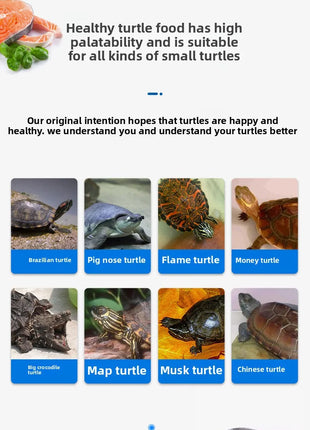 AC-Fish Turtle Food-High Calcium&Protein Formula for Pet Turtles (Red-Eared Slider,Snapping,Box Turtle)-Aquatic&Land Turtle Diet - Riparo82