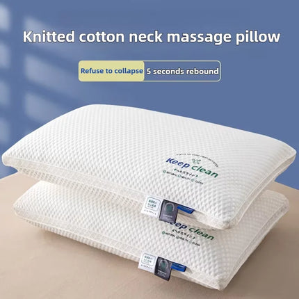 Neck Pillow Help Sleep And Protect The Neck Cervical Orthopedic Household Soybean Fiber SPA Massage Pillow For Sleeping New