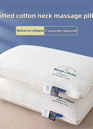 Neck Pillow Help Sleep And Protect The Neck Cervical Orthopedic Household Soybean Fiber SPA Massage Pillow For Sleeping New - Riparo82
