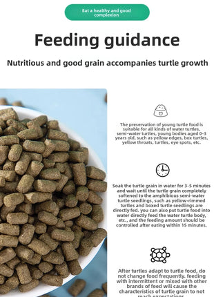 YUR KWAI Turtle Food - Pellets for Baby&Adult Turtles-High Protein,Easy Digest for Red-Eared Slider,Grass Turtle,Mud/Musk Turtle - Riparo82