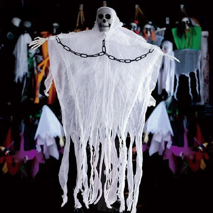 Halloween pumpkin Hanging Ghost party decorations hanging green light light-emitting sound props yard Ghost House Decoration