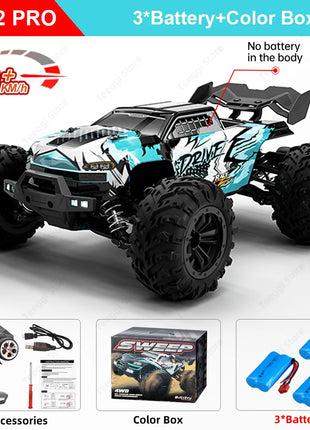 Teeggi 16101 /16102 PRO 1:16 Auto RC ad alta velocità con luce LED Drift 70KM/H 4WD RC Off-Road Car Monster Truck Giocattolo per i regali del capretto