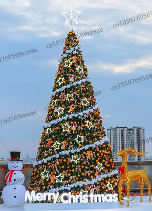 Grande albero di Natale illuminato per esterni 3/4/5/6/10 m cornice centro commerciale hotel decorazione natalizia quadrata