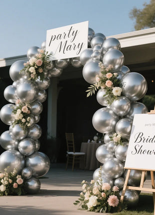 30/50/100 pz 5/10 pollici Metallo Oro Argento Blu Verde Viola Palloncini In Lattice Matrimonio Buon Compleanno Metallo Cromo Aria Palloncino Ad Elio - riparo82