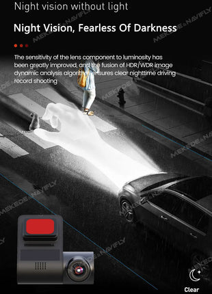New Double Recording HD Dash Cam Visual angle 130° Super HD 1080P+720P support AR/ADAS driving assistance/fixed electronic dog - Riparo82