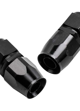 10AN AN10 12FT Nylon Braided Fuel hose Line + Black Swivel Fitting Hose End Kits