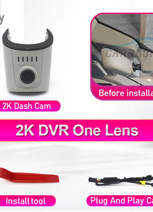 Dash Cam for Audi A1 A3 A4 A5 A6 A7 A8 Q2 Q3 Q5 Q7 Q8 TT RS S 2016 to 2025,4K Dashcam Wifi Dash Camera for Audi,Dvr in the Car - Riparo82