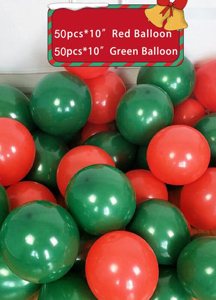 30 pezzi di palloncini natalizi in lattice da 10 pollici palloncini coriandoli rossi verdi dorati per la decorazione della festa di Natale Capodanno 2026 - riparo82