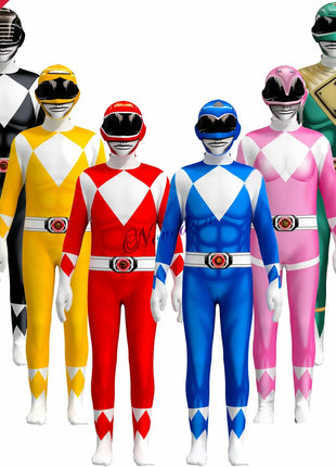 Costume Power Rangers Carnevale 2026 - Tuta Zentai Bambini e Adulti