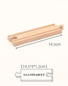 Nuovi tipi di parti di cingoli in legno Pista ferroviaria in legno di faggio Accessori per giocattoli adatti a tutte le marche Piste in legno Giocattoli per regali per bambini - riparo82