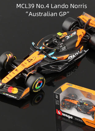 Bburago 1:43 2025 F1 Modello di auto in lega Formula Racing Die Cast Toy SF25 RB21 W16 MCL39 Red Bull Mercedes Ferrari McLaren