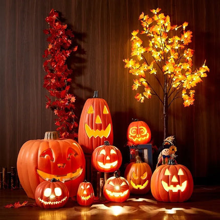 Pumpkins Lamp Halloween Decoration For Home Yard Garden Outdoor Decor Hallowen Horror House Skull Party Props Glow in The Dark