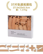 Set di binari ferroviari in legno Pacchetto di espansione Blocchi di costruzione fai-da-te Accessori Tracce adatte per binari in legno Giocattoli educativi per bambini