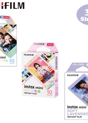 Fujifilm Instax Mini Pellicola Bordo Bianco/Pellicole a Colori 10-100 Fogli di Carta Fotografica per Fuji Instax Camera Mini 12/8/11/25/50/90/Link/Evo