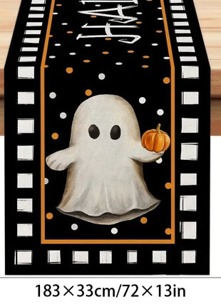 Halloween Tablecloth tablecover table decor Haunted House Pumpkin Spider Web Tablecloth 2025 Halloween Party Decoration Supplies - Riparo82