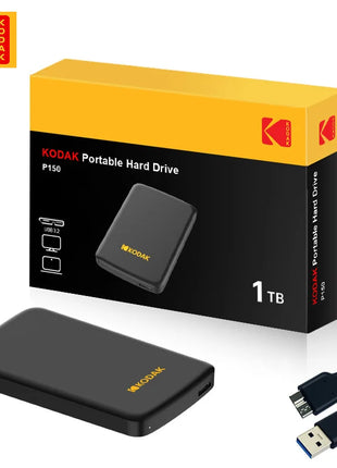 Disco rigido HDD esterno portatile Kodak Disco rigido esterno USB 3.0 da 5 Gbps 500G 1 TB Archiviazione di grande capacità PS4/Xbox/PC e video 4K