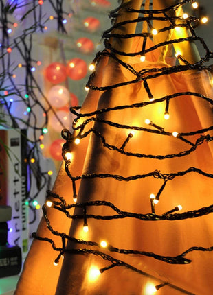 20M/Rotolo 200LED Esterno LED String Fata Luce Impermeabile Cavo Nero Spina UE Ghirlanda Lampada Natale Patio Decorazione del Giardino illuminazione - riparo82