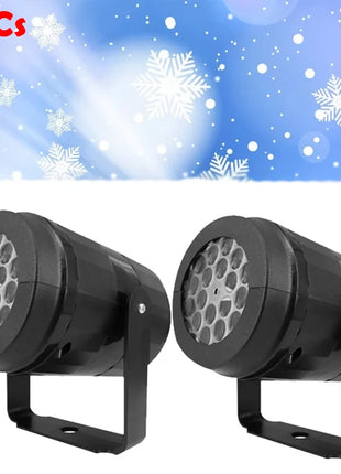 Grandi luci per proiettori con fiocchi di neve Decorazioni natalizie a LED Lampada da palco rotante 2025 Decorazione natalizia per feste di Capodanno