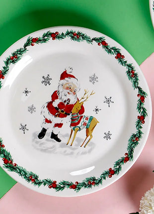 Creativo Natale Piatto in ceramica Stoviglie Ristorante di lusso Bistecca Piatti per pasta Casa Delizioso Piatto Piatto da zuppa Tazze squisite - riparo82