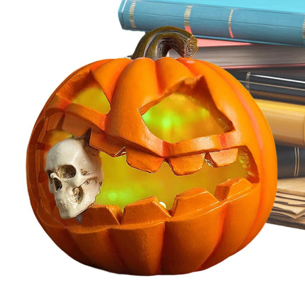 Halloween Pumpkin Lamp Pumpkin Skeleton Lights Halloween Sculpture Ornament Decoration Garden Outdoor Indoor Party Home Decor