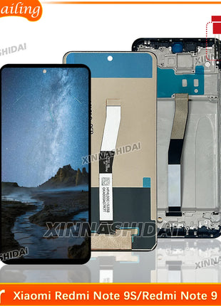 Nuovo Display LCD per Xiaomi Redmi Note 9S LCD M2003J6A1G Display Touch Screen Con Cornice per Redmi Note 9 Pro Sostituzione Dello Schermo - riparo82