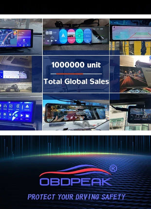 11.3" Dash Cam 4K Car Mirror Wireless Carplay Android Auto Multimedia Player GPS WiFi Universal Black Box Rearview Camera AUX BT - Riparo82