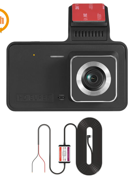 Dash Cam Front and Rear View Camera Video Recorder Dual Lens Car Dvr Cycle Recording Night Vision G-sensor 1080P Dashcam 4 Inch - Riparo82