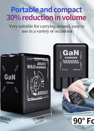 XIAOMI GaN Charger Compatible with 120W Fast Charger Retractable Type-C ligting Cable Portable Adapter For iPhone iPad Samsung - Riparo82