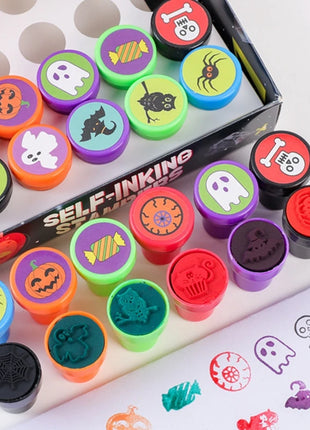 12/24pcs Creative Cartoon Pumpkin Bat Seal Halloween Party Toy Children Birthday Party Small Gifts Kids Favour Gift Bag Fillers - Riparo82