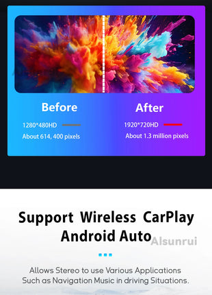 10.25Snapdragon 665 Wireless Carplay AutoRadio Android 14 For Audi Q5 2009-2016 Stereo Screen GPS Navigation Multimedia HeadUnit - Riparo82